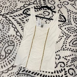 CACHÉ Fashion Tank Tops White & Green